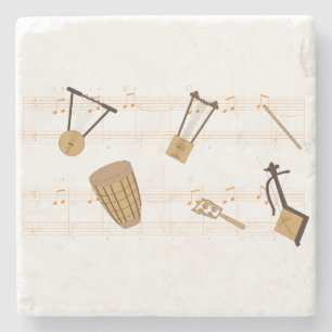 Dessous-de-verre En Pierre T-shirt Instruments de musique éthiopienne