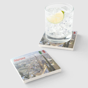 Dessous-de-verre En Pierre TAA033 MERAN MERANO, Vue aérienne,