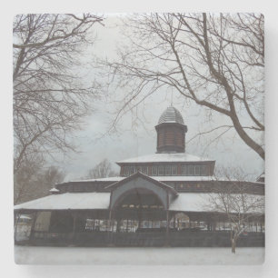 Dessous-de-verre En Pierre Tabernacle et ciel gris neige - Martha's Vineyard