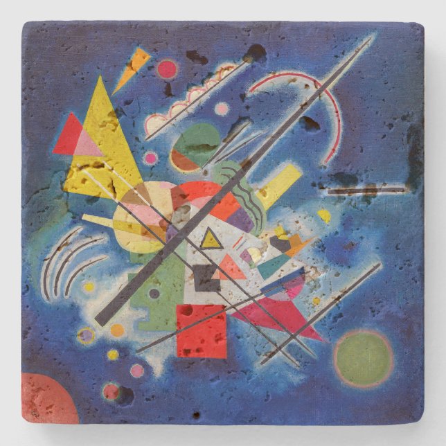 Dessous-de-verre En Pierre Tableau bleu | Wassily Kandinsky | (Devant)