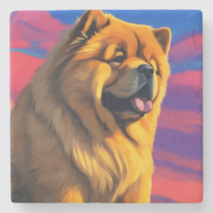 Dessous-de-verre En Pierre Tableau Chow Chow
