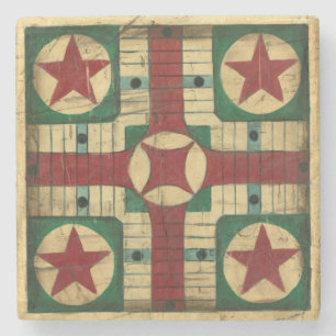 Dessous-de-verre En Pierre Tableau de jeu Antique Parcheesi par Ethan Harper