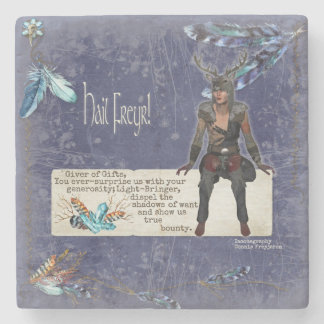 Dessous-de-verre En Pierre Tache de Freyr bénissant des foyers d'autel de