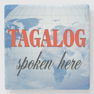 Dessous-de-verre En Pierre Tagalog parlé ici terre nuageuse