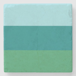Dessous-de-verre En Pierre Tanager Turquoise, Teal Bleu et Kelly Vert Horiz