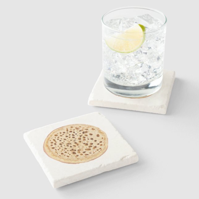 Dessous-de-verre En Pierre Tapis blanc (Côté)