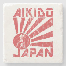 Tapis de boisson rétro Drapeau Naval Japon Aikido