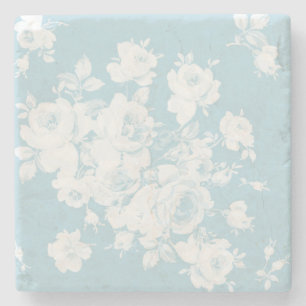 Dessous-de-verre En Pierre Tapis de marbre aqua roses