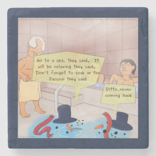 Dessous-de-verre En Pierre Tapis de pierre de Rick London Comic Bonhomme de n