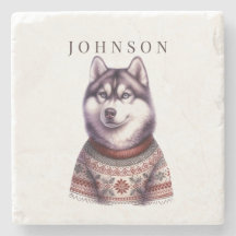 Tapis de pierre personnalisé, Husky sibérien festi