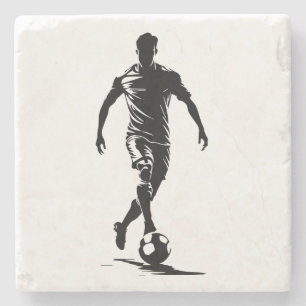 Dessous-de-verre En Pierre Tapis de verre en forme de silhouette de joueur de