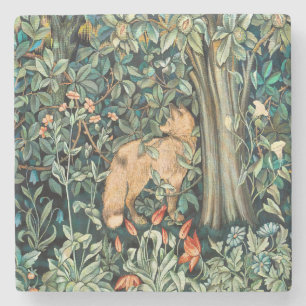 Dessous-de-verre En Pierre Tapisserie Art Antique Renard de William Morris Fo