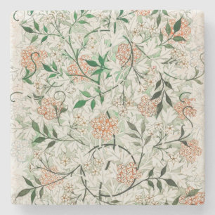 Dessous-de-verre En Pierre Tapisserie Florale   Art Nouveau Floral Vintage