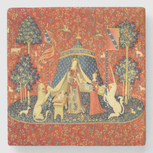 Dessous-de-verre En Pierre Tapisserie Médiévale de la Dame et la Licorne : Ar