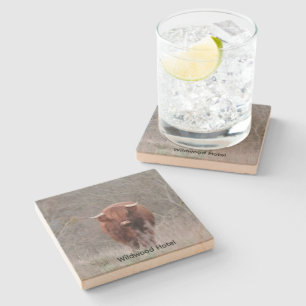 Dessous-de-verre En Pierre Tapisserie personnalisée de vache Highland