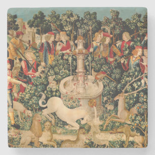 Dessous-de-verre En Pierre Tapisseries de licorne médiévale Impression : Met