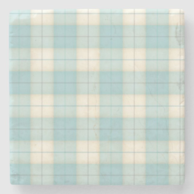 Dessous-de-verre En Pierre Tartan bleu clair (Devant)