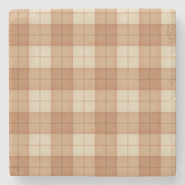 Dessous-de-verre En Pierre Tartan Brown clair (Devant)