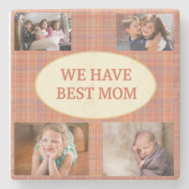 Dessous-de-verre En Pierre Tartan Oval Tribute  (Devant)