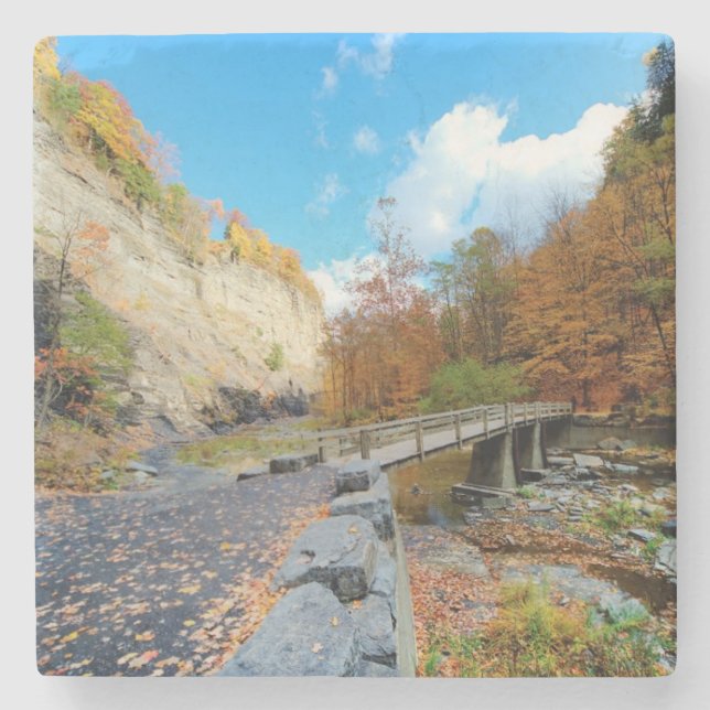 Dessous-de-verre En Pierre Taughannock tombe parc d'état (Devant)