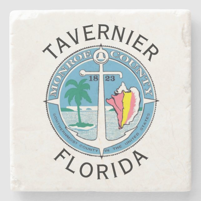 Dessous-de-verre En Pierre Tavernier - Clés de Floride (Devant)