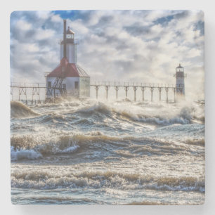 Dessous-de-verre En Pierre Tempête Au Phare St Joseph