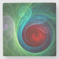 Tempête rouge Floral Art moderne Abstrait Motif co