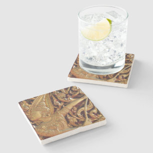 Dessous-de-verre En Pierre Temple bouddhiste thaïlandais Détail