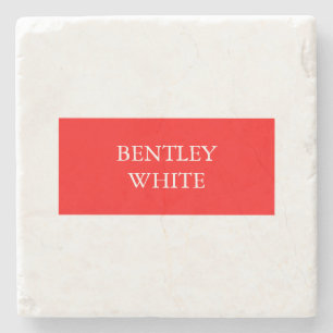 Dessous-de-verre En Pierre Tendance Rouge Blanc Style Simple Simple Plaque Vo