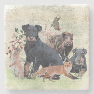Dessous-de-verre En Pierre Terrier de chasse allemand (Jagdterrier)