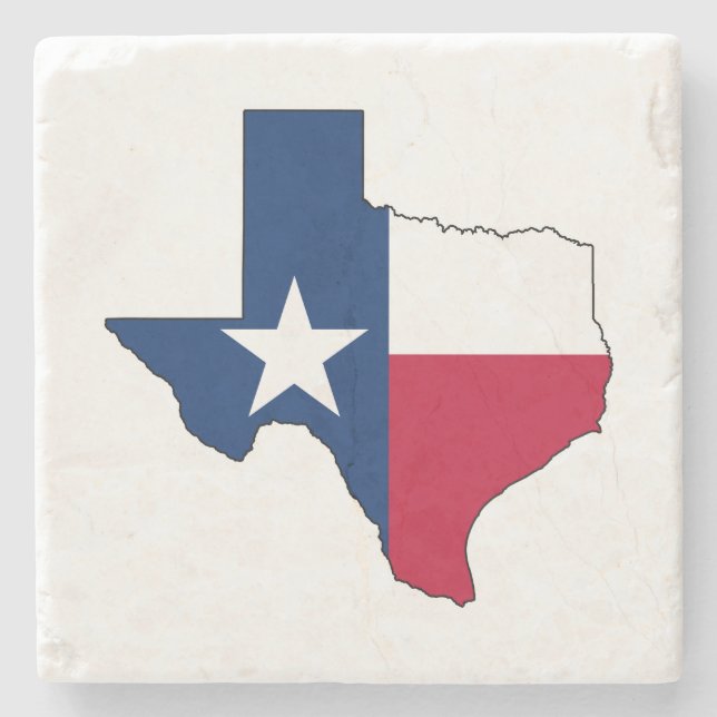 Dessous-de-verre En Pierre Texas State Map and Flag Lone Star State Texan (Devant)