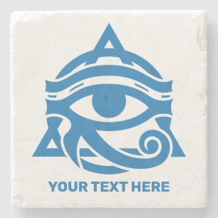 Dessous-de-verre En Pierre Texte et couleur personnalisés OEil du Horus