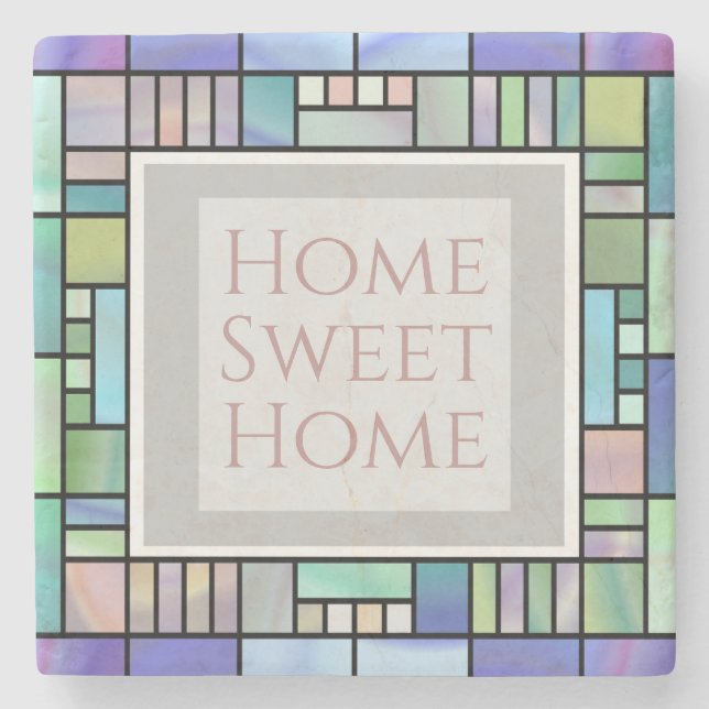 Dessous-de-verre En Pierre Texte personnalisé élégant (Devant)