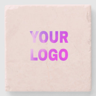 Dessous-de-verre En Pierre texte simple minimal ajoutez votre logo/dessin ici