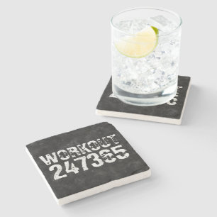 Dessous-de-verre En Pierre Texte usé et rayé Workout 247365 vintage