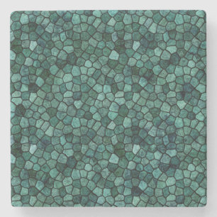 Dessous-de-verre En Pierre Texture de croûte de mosaïque océanique motif abst
