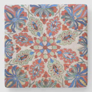 Dessous-de-verre En Pierre Texture de textile coloré d'Israël SquareCoaster