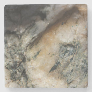 Dessous-de-verre En Pierre Texture noire et blanche de minerai de quartz