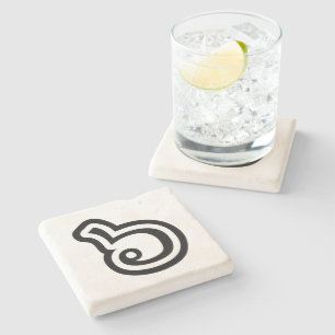 Dessous-de-verre En Pierre Thailande Numéro 6 / Six / ๖ (Ho/Hok) Langue thaïe