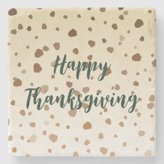 Dessous-de-verre En Pierre Thanksgiving Acorns (Devant)