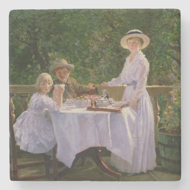 Dessous-de-verre En Pierre Thé d'après-midi d'été (Devant)