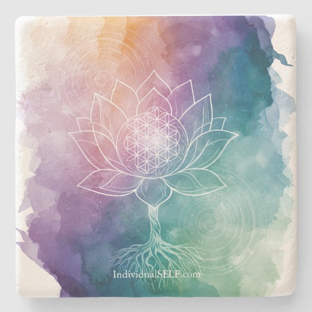 Dessous-de-verre En Pierre The Living Blueprint Stone Coaster (Devant)