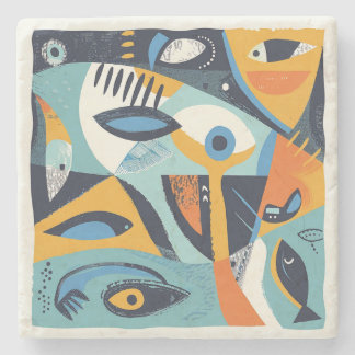 Dessous-de-verre En Pierre Thème de la mer de Dessous de verre de pierre 3