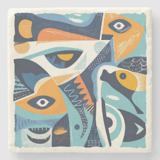 Dessous-de-verre En Pierre Thème Mer Dessous de verre Pierre