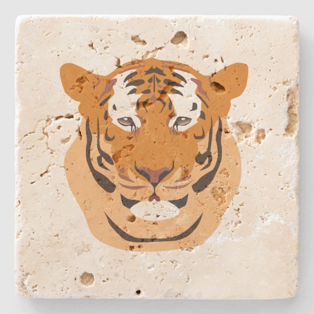 Dessous-de-verre En Pierre Tiger (Devant)