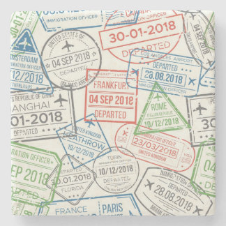 Dessous-de-verre En Pierre Timbre Visa de voyage