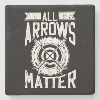 Dessous-de-verre En Pierre Tir à l'arc Toutes les flèches Matière Costume Cad