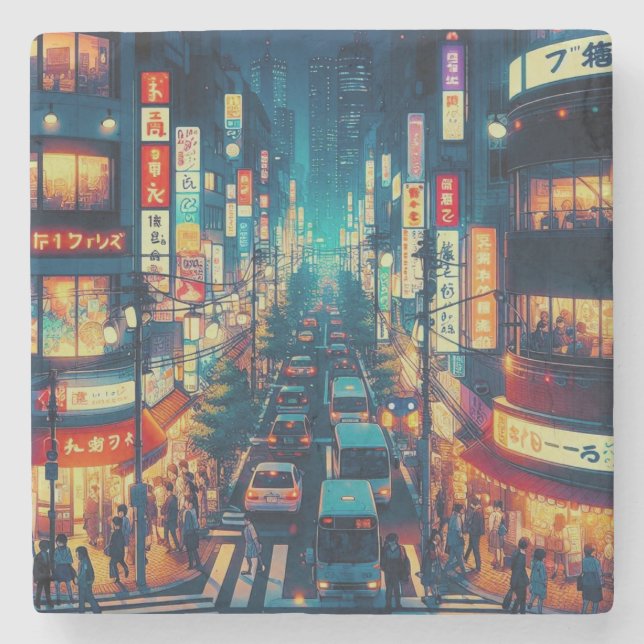 Dessous-de-verre En Pierre Tokyo en mouvement (Devant)