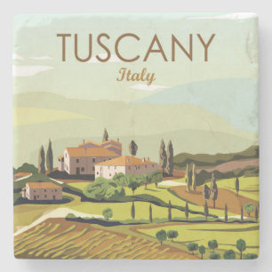 Dessous-de-verre En Pierre Toscane Toscane Italie Paysage Dessin