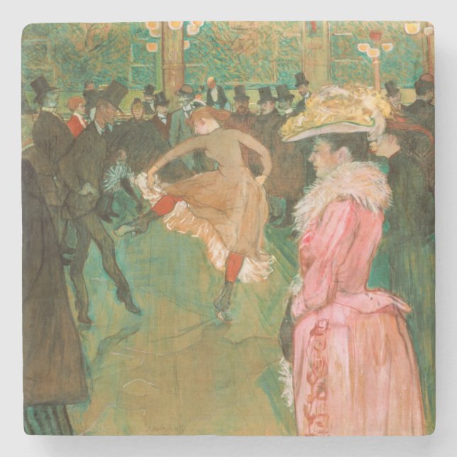 Dessous-de-verre En Pierre Toulouse-Lautrec - Au Rouge, La Danse (Devant)